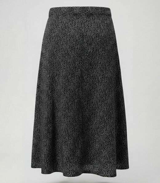 Saia Midi Com Recorte Nas Costas Infinita Cor Preto