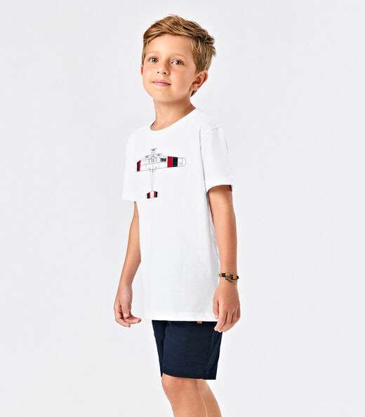 Bermuda Menino Linho Trick Nick Azul