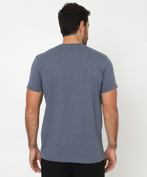 Camiseta Masculina Super Homem Manga Curta Warner Bros Azul