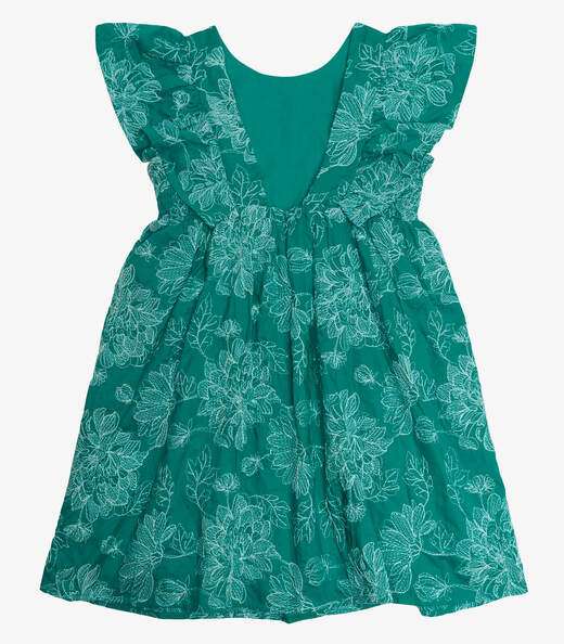 Vestido Infantil Trick Nick Verde