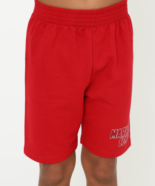 Conjunto Infantil Moletom Super Heróis Tam 4 a 10 Vermelho
