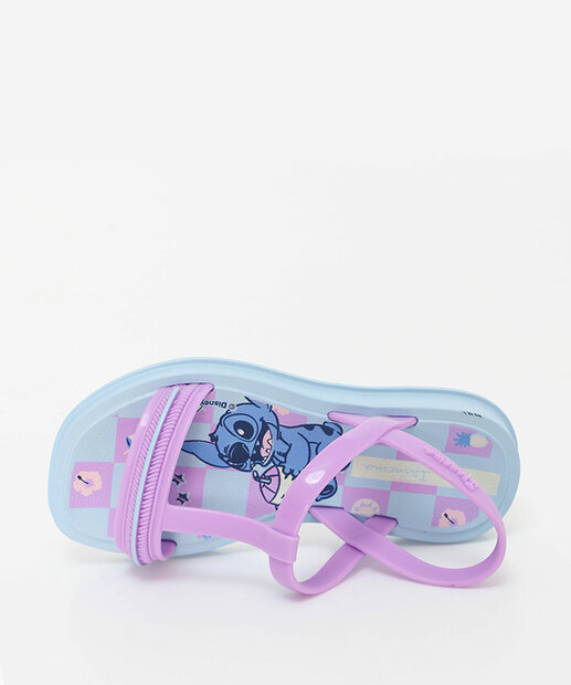 Sandália Ipanema Infantil Slide Stitch Lovely Disney Azul