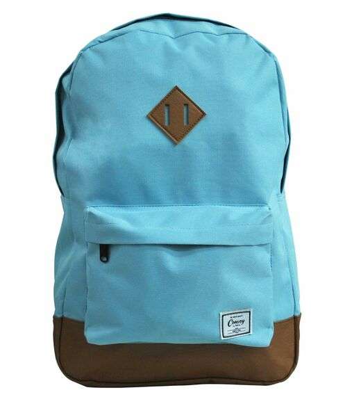 Mochila Escolar Com Bolso Frontal Yins Azul