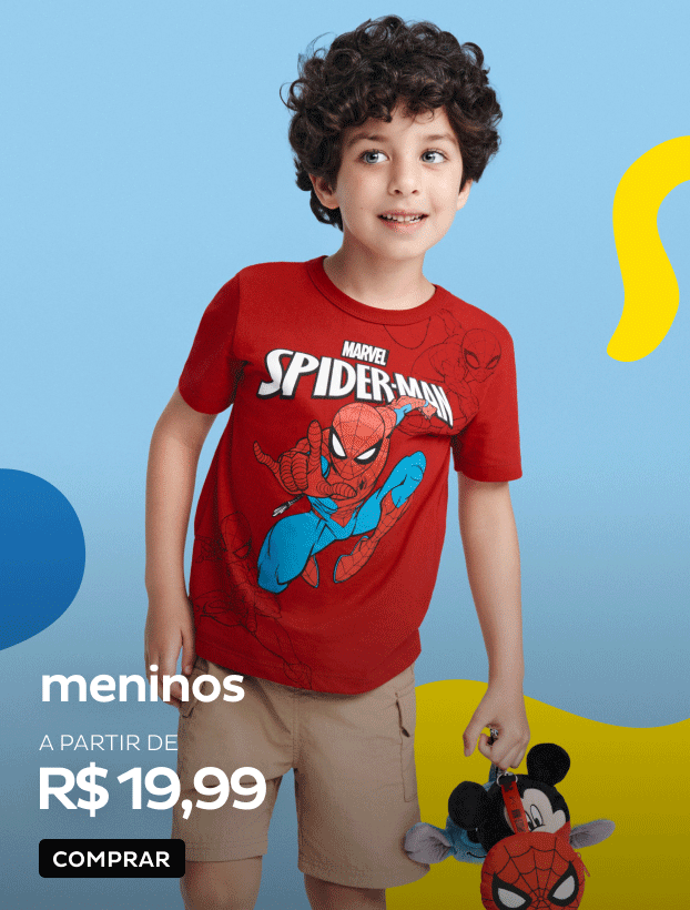Roupas para Meninos a partir de R$13,99