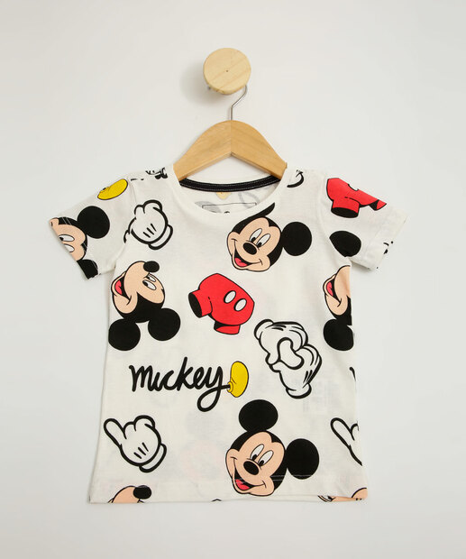 Camiseta Infantil Manga Curta Mickey Disney Tam 1 a 4