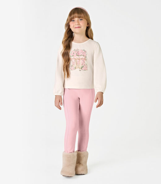 Conjunto Blusa com Legging Trick Nick Bege