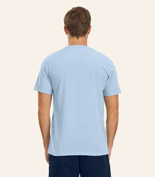 Camiseta Meia Malha Masculina Diametro Azul