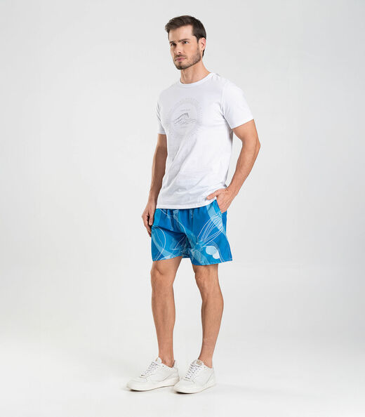 Bermuda Masculina De Microfibra Long Bong Azul