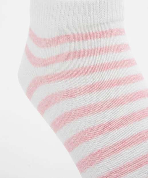 Kit 3 Pares Meias Cano Curto Feminina Estampadas