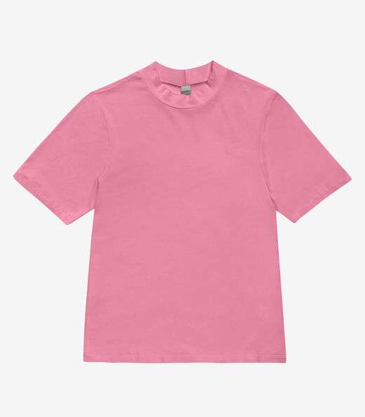 Blusa Feminina Básica em Malha Visco Rovitex Rosa