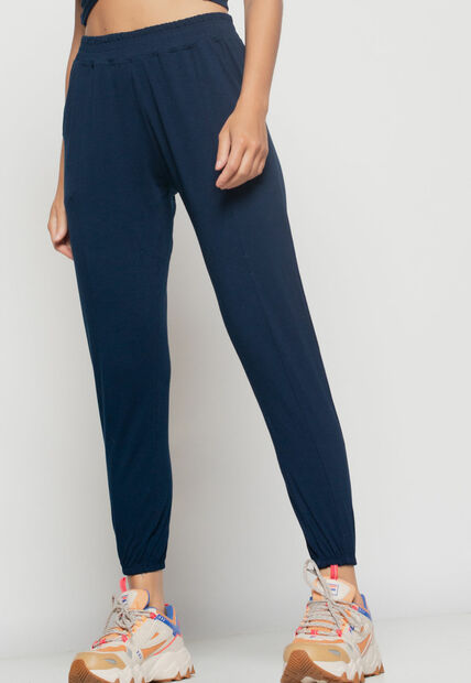 Conjunto  Comfy Com Regata e Jogger Malha Azul