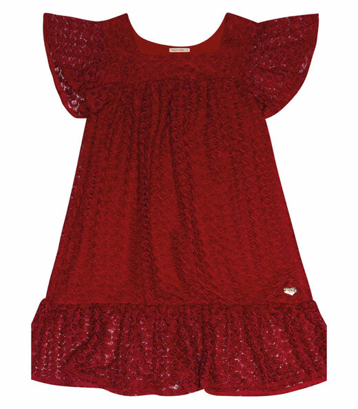 Vestido Infantil Renda Trick Nick Vermelho