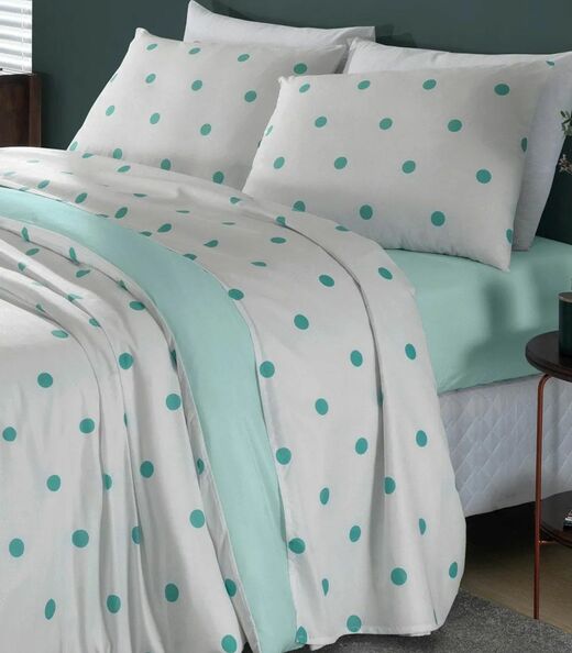 Jogo de Cama Poá Casal Lar E Lazer Azul