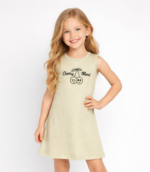 Image_Vestido Infantil Com Estampa Localizada Select Verde