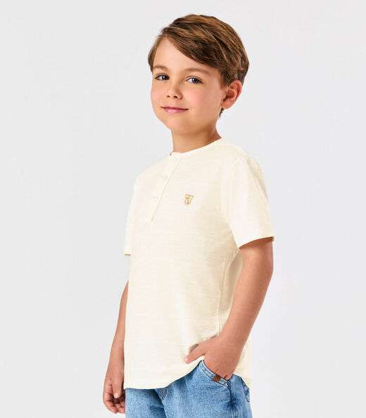 Conjunto Camiseta Com Bermuda Trick Nick Bege