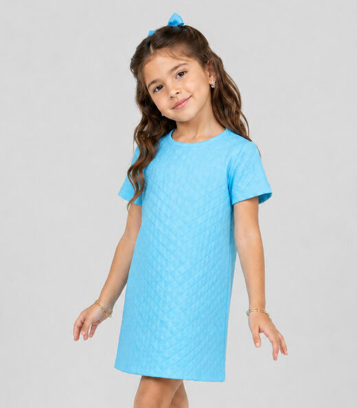 Image_Vestido Infantil Feminino Malha Matelasse Select Azul