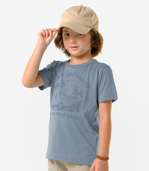 Conjunto Infantil Camiseta Com Bermuda Trick Nick Azul