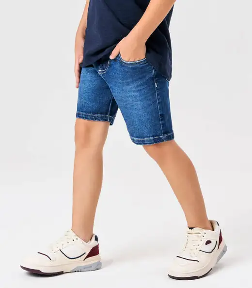 Bermuda Masculina Jeans Trick Nick Azul