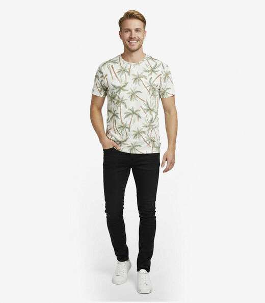 Camiseta Masculina Em Meia Malha Select Bege