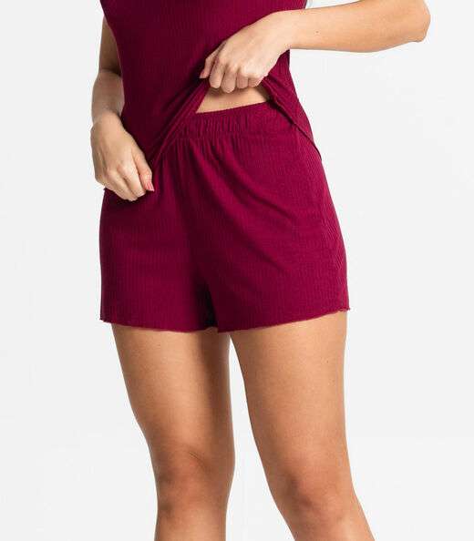 Pijama Feminino Canelado Select Vermelho