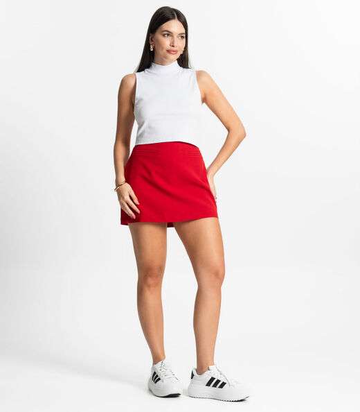 Regata Feminina Gola Alta Canelada Select Branco