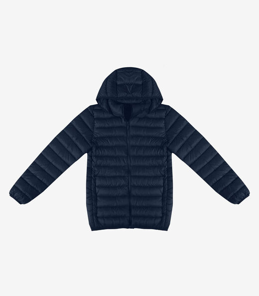Jaqueta Masculina Puffer Com Capuz All Free Azul