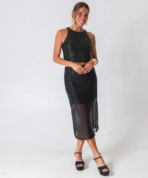 Image_Saia Feminina Midi Reta Paetês Marisa Preta