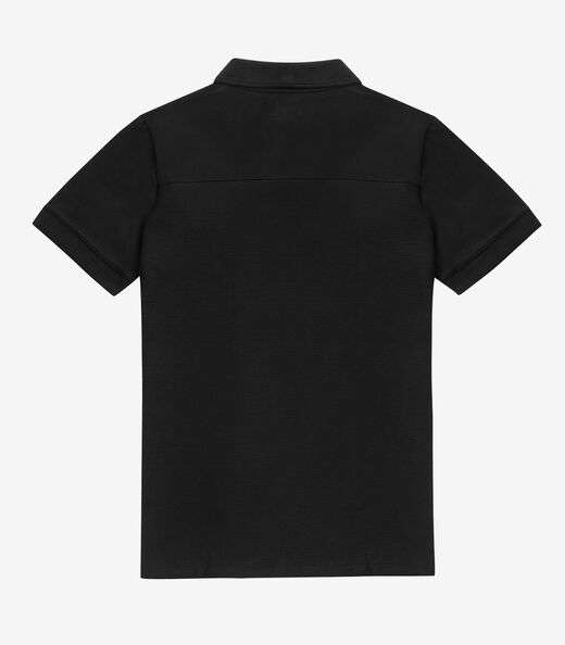 Polo Masculina Malha Maquinetada Diametro Preto
