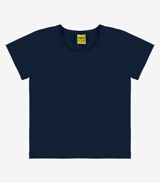 Blusa Básica Infantil Cotton Leve Rovi Kids Azul