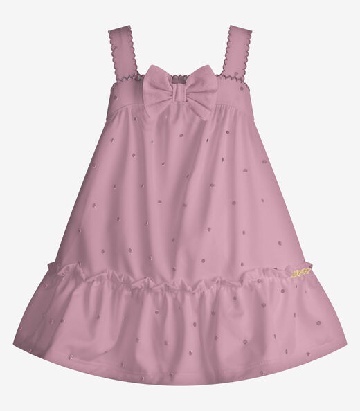 Image_Vestido Infantil Malha Tech Poá Trick Nick Rosa