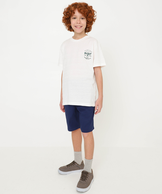Camiseta Juvenil Estampada Marisa Tam 10 a 16 Off White