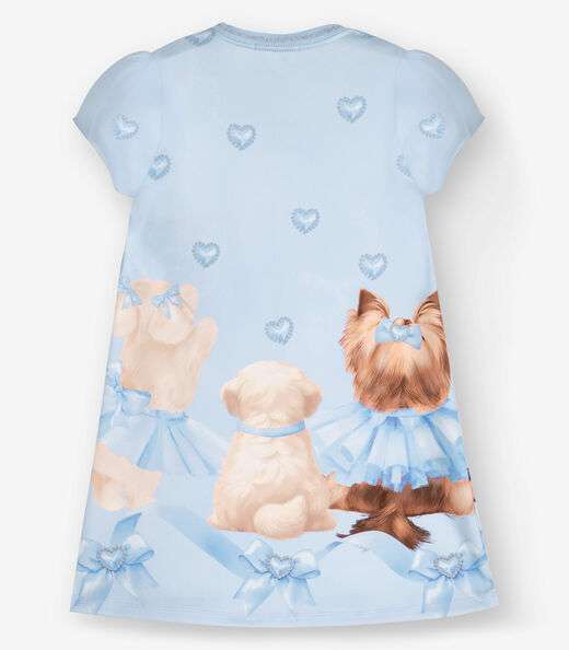 Vestido Ponto Roma Trick Nick Azul