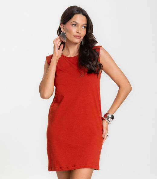 Image_Vestido Liso Feminino Select Laranja