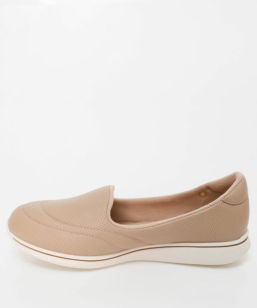 Tênis Casual Slip On Feminino Modare Bege