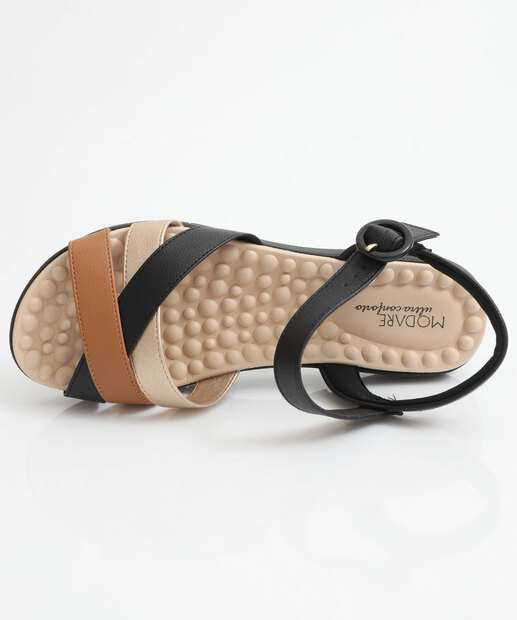 Sandália Feminina Rasteira Modare Preto