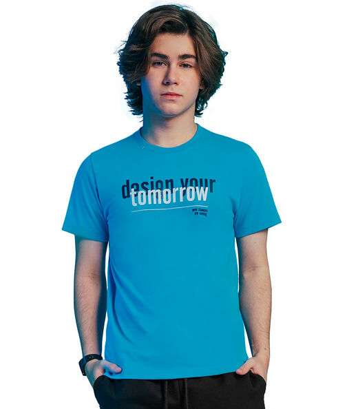 Camiseta Juvenil Masculina Tomorrow Rovitex Azul