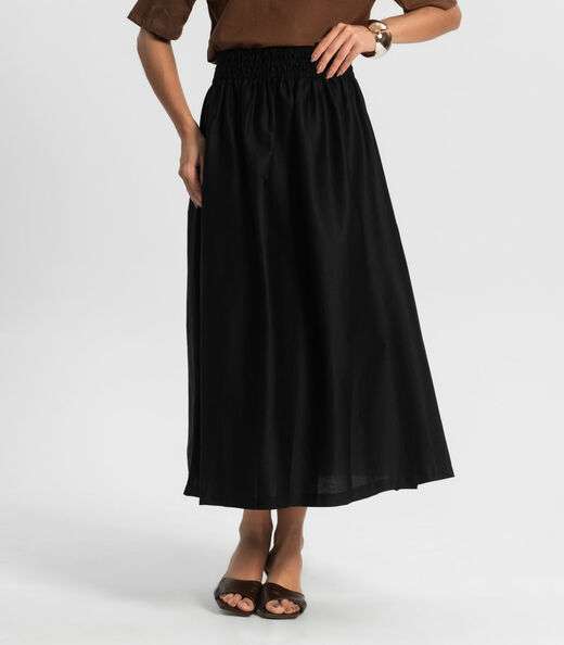 Saia Midi Endless Preto