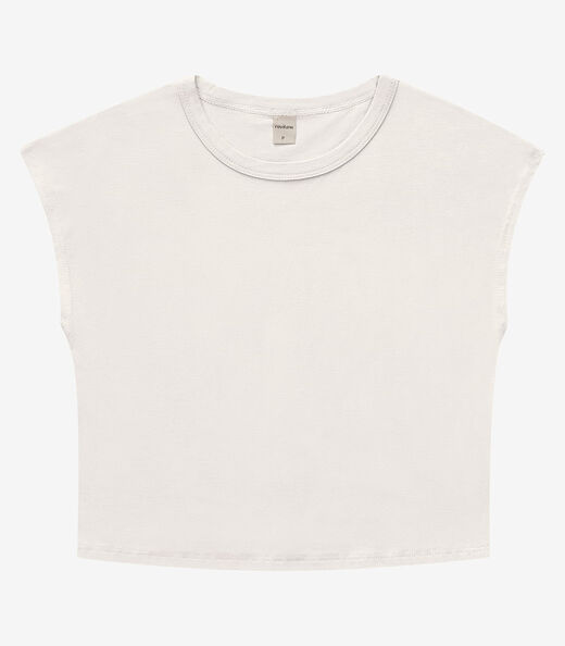 Blusa Básica Feminina Viscotorcion Rovitex Bege