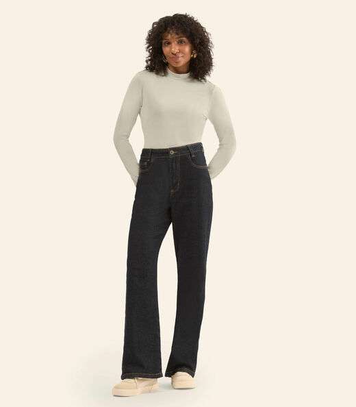 Image_Blusa Feminina Manga Longa Gola Alta Rovitex Bege