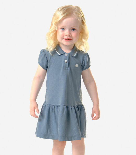Image_Vestido Infantil Menina Polo Piquet Trick Nick Azul
