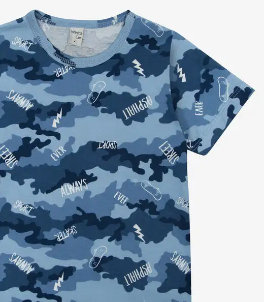 Camiseta Infantil Masculina Coqueiros Infinita Cor Marrom