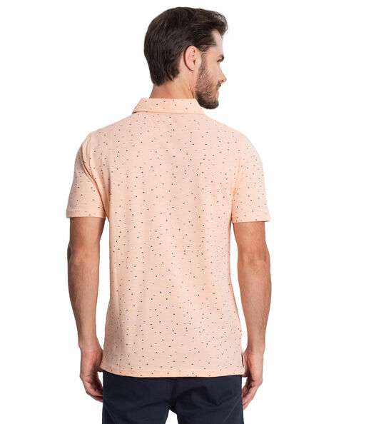 Polo Masculina Triângulos Piquet Diametro Rosa