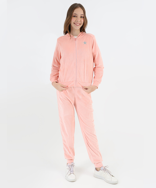 Image_Conjunto Juvenil Plush Capuz Marisa Tam 10 a 16 Rosa