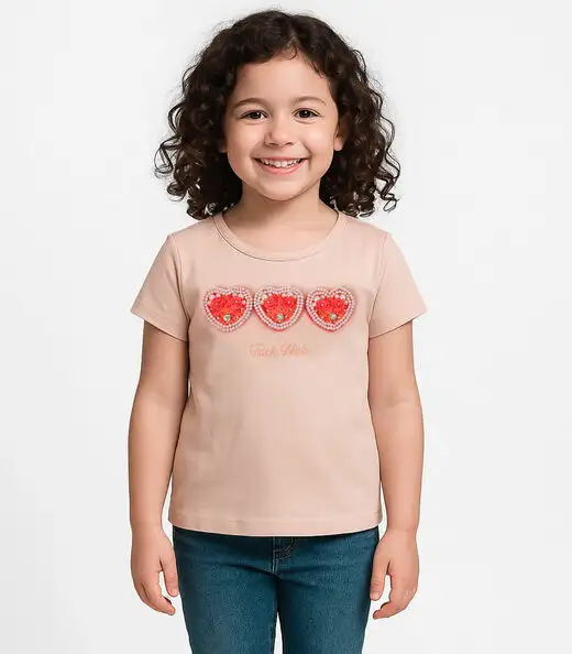 Image_Blusa Infantil Manga Curta Trick Nick Rosa