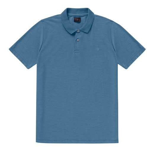 Camisa Polo Básica Masculina Diametro Azul