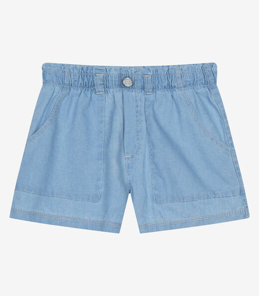 Shorts Infantil Menina Jeans Trick Nick Azul