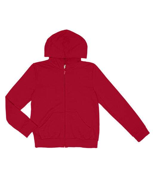 Jaqueta Feminina Básica com Capuz Rovitex Vermelho