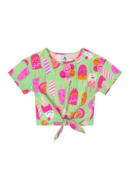 Blusa Infantil Feminino em Cotton Quimby