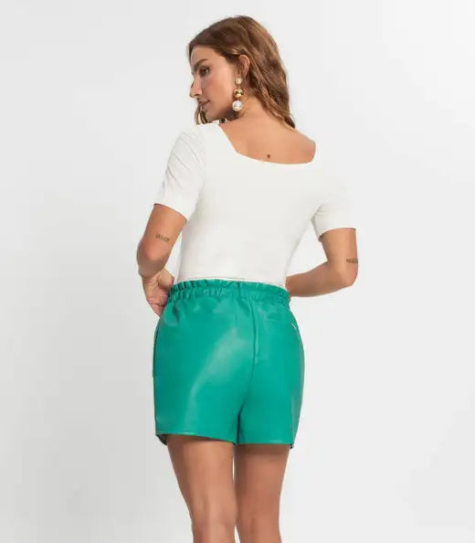 Shorts Feminino Sintético Endless Verde