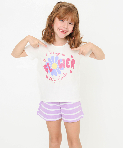Image_Conjunto Infantil Estampado Marisa Tam 4 a 10 Off White